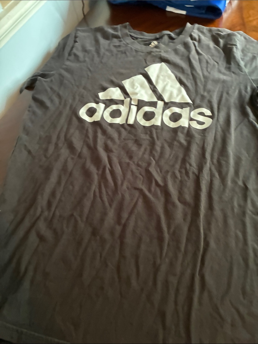 adidas Black Tee with White Trefoil Logo